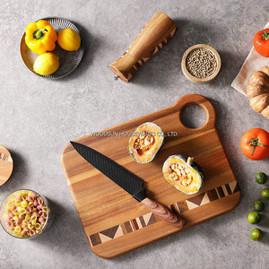 เขียงไม้ Woodsun รุ่น Geometric MOSAIC ทำจากไม้ Acacia, Black Walnut, Teak, Hard <span class=keywords><strong>Maple</strong></span> และ Rose Wood สำหรับใช้ในครัว - Product Image 1
