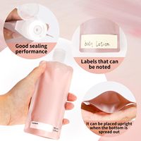 Lot de 6 pochettes liquides approuvées par la TSA, 90 ml/3 fl, pochettes de voyage pour articles de toilette, pochettes compressibles anti-fuite rechargeables