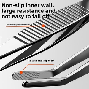 Thẳng nhíp thép không gỉ Dụng cụ phẫu thuật Nhíp/Y tế kẹp răng cưa tip - Product Image 4