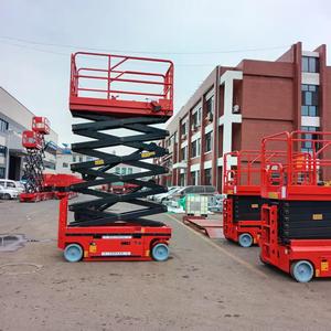 Altura de elevación 8 m 10 m 12 m 14 m 16 m 18m Plataforma de trabajo con ruedas autopropulsadas Elevador de tijera móvil con batería de plomo ácido - Product Image 2