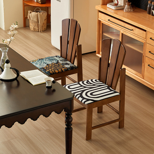 Upholstered Wooden <b>Dining</b> <b>Chair</b> Nordic Style Minimalist Design For <b>Dining</b> Room - Product Image 1