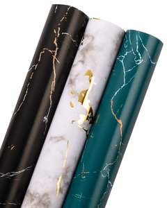Marble <b>Pattern</b> Gift Wrapping <b>Paper</b> Roll Double Sided Coated Art <b>Paper</b> with Gold Foil Waterproof for Craft and Gift Use - Product Image 1