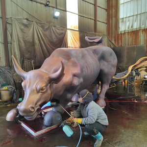 Tùy chỉnh hiện đại lớn bằng đồng tường đường phố Bull động vật điêu khắc công viên cuộc sống Thiết kế bức tượng để bán - Product Image 5