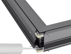 Ventana Abatible de Aluminio con Aislamiento Térmico y Acústico, Personalizada, con Pantalla Integrada de Seguridad, Paquete de Herrajes para Piso y Techo - Product Image 3