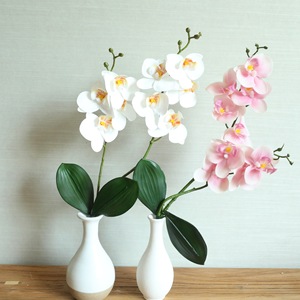 Fleur artificielle CallaFloral Phalaenopsis Orchidée, branche unique, rose clair, décoration intérieure - Product Image 1