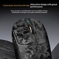 Mouse Gaming Nirkabel 8K Attack Shark RS3 Ultra Carbon Fiber Wired 2.4G BT PAW3950 Rechargeable untuk Komputer