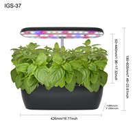 Système de culture hydroponique d'intérieur IGS-37, éclairage LED pour la croissance des plantes, spectre spécifique, 12 pots de plantation