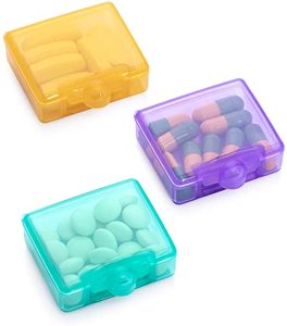 Small Pill Box 3 pcs,Cute Travel Pill Case Portable for Pocket Purse