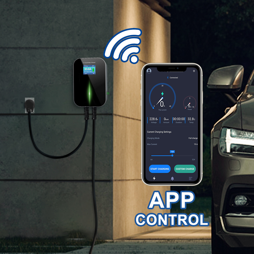 APP электрическое автомобильное зарядное устройство 11 кВт Тип 2 ev зарядное устройство wallbox