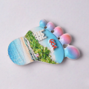 Imán de Resina 3D con Forma de Pie de Goa, India, para Refrigerador, Recuerdo Turístico de Alta Calidad, Venta al Por Mayor - Product Image 4