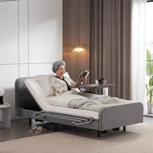 Tecforcare Full Set Modernes Bett für die häusliche Pflege mit Matratze Elektrisches Pflege bett für Pflegeheime