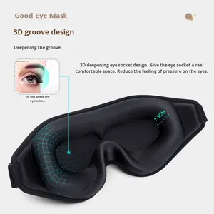3D Rebound <b>Memory</b> Foam Sleeping & Eye Shade with Light Blocking Four Seasons Use Casual Style for Sleep Aid - Product Image 2