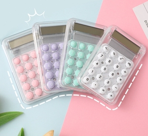 Mini trong suốt Máy tính văn phòng máy tính xuất hiện cao cấp kẹo Màu Sáng Tạo phim hoạt hình sinh viên pin nhựa - Product Image 1