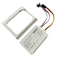 Interrupteur tactile à 3 boutons personnalisable étanche IP44 DC12V avec affichage anti-buée, horloge et température pour miroir intelligent
