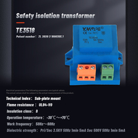 Transformateur d'isolement AC à faible bruit et haute performance YHDC TE3518, 5VA, 110/220/230/380V, à montage sur plaque, scellé à l'époxy