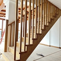 Escalier flottant en bois en forme de L de conception moderne pour l'extérieur avec marches antidérapantes, taille et couleur personnalisables