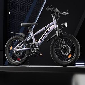 Freins à double disque <span class=keywords><strong>18</strong></span> "20" 22 "24" Vélos de montagne à vitesse variable pour enfants Pédale ordinaire avec fourche en aluminium - Product Image 4