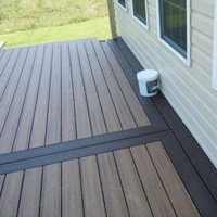 Kit complet de terrasse composite, design moderne, étanche, en composite bois-plastique, avec gaufrage 3D, pour extérieur et jardin