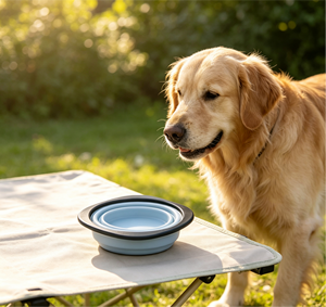 Bol pliable en silicone pour animaux de compagnie, pour nourriture et eau, portable, pliable, pour chiens et chats, utilisation en intérieur - Product Image 4