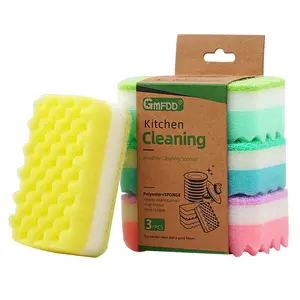 Household Kitchen Sponges Kitchen Dish Sponge Cleaning Scrub Pads For Dishes Pots Pans Scrub Sponge For Cleaning Bathroom