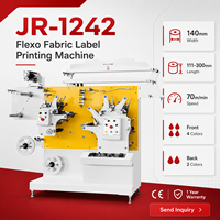 Machine d'impression flexographique de rubans à 6 couleurs JR-1242, équipement d'impression flexo pour étiquettes de vêtements en tissu nylon