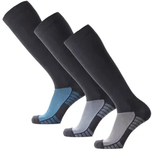 Fornitura di fabbrica calze a compressione ad alta luminosità al ginocchio personalizzate calze sportive assorbenti dal sudore Quick Qry
