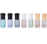 3ml 6ml 10ml 12ml En Verre Octogonal En Acier Balle Bouteille Huile Essentielle Perle En Métal Bouteille Couverture D'alliage bouteille