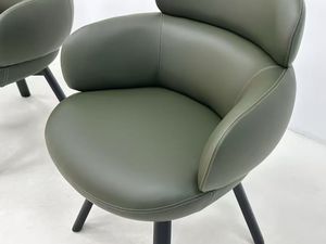 Italy Style Mininalism Hotel Single Seater Leather Lounge <b>Armchairs</b> Living Room Sofa Chair - Product Image 4