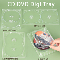 Boîtes en plastique pour Blu-Ray en vrac YUZMEI, boîtes standard pour DVD multi-disques, boîtes pour DVD simple disque, boîtes pour CD/DVD Digi Tray, boîtes transparentes pour CD/DVD double Digipak