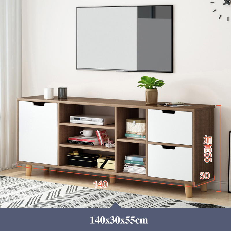 One door and two drawers Brushed black oak + warm white