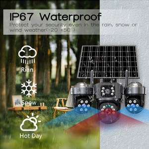 Bất 3 ống kính IP66 PTZ năng lượng mặt trời ngoài trời siêu HD Camera An Ninh với wifi mạng Home Monitor ứng dụng CMOS cảm biến P2P máy ảnh - Product Image 5