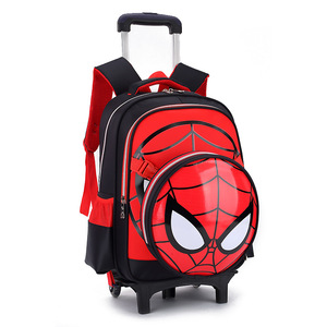 Profesional Spidemab Super Hero Spider Man 6 <span class=keywords><strong>ruedas</strong></span> 3D Cartoon Trolley School <span class=keywords><strong>Mochila</strong></span> 6 <span class=keywords><strong>ruedas</strong></span> School Trolley Bag para viajes - Product Image 3