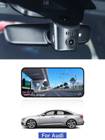 Caméra embarquée 4G Holroadx pour Audi A4/A6/A3/Q5/Q7/A8/TT/A7/RS3/RS5/RS6/e-tron, enregistreur vidéo OEM Look, vision nocturne 2K avant et arrière, application
