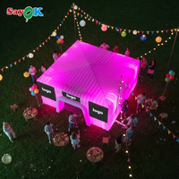 Tentes de discothèque portables, grande tente gonflable à LED pour mariage en plein air, fête d'anniversaire, événement de célébration