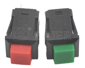 3A 125VAC 1A 250VAC Interruptor de botón de enganche Carcasa negra Interruptor de encendido y apagado Botón cuadrado Botón pulsador de 2 pines - Product Image 5