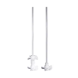 Paleta/varilla agitadora de PTFE de 250mm ~ 500mm de diferentes formas, paleta mezcladora de eje agitador superior para matraz