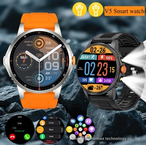 Smartwatch TFT a schermo rotondo 2026 LV5 con doppia torcia per chiamate <span class=keywords><strong>e</strong></span> sport, impermeabile con ricarica magnetica - Product Image 3