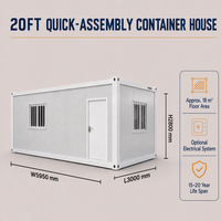 Conteneur modulaire portable à emballage plat, garage en panneaux sandwich, structure en acier, conteneur détachable, parking, entrepôt