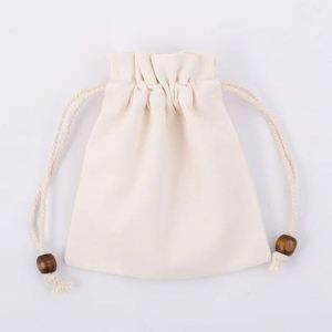 ถุงผ้าฝ้ายแบบมีเชือกผูก ปักโลโก้ได้  สำหรับเก็บของ - Product Image 4