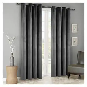 Modern Solid Velvet Blackout Curtains Custom Size Soft Comfortable Blinds Window Curtain Living Room Bedroom