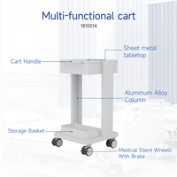 Chariot médical multifonctionnel, chariot d'hôpital universel avec roulettes à double verrouillage pour clinique et salle d'urgence