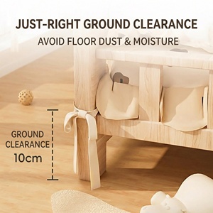 Cama para Perros y Gatos de Madera Maciza - Relleno de Esponja Resistente, Cómoda Cama Elevada Tipo Sofá para Todas las Estaciones, Muebles para Mascotas para Sala de Estar - Product Image 3