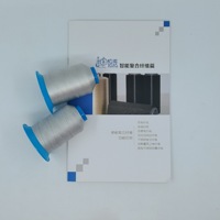 Hilo Conductivo de Acero Inoxidable Tex 70 210D/3, Hilo de Coser de Alta Tenacidad, Económico, Antiestático, Hilo ESD para Textiles Inteligentes