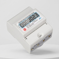 Medidor de Energía Monofásico HUZI DDS6682 para Riel DIN, Clase 1.0 de Precisión, 80A Máx., MODBUS-RTU, a Prueba de Manipulaciones, Carcasa de PC Ignífuga, Pantalla LCD