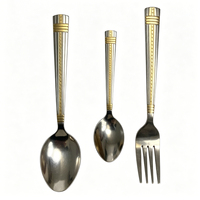 Lot de cuillères de table en acier inoxydable avec poignée gaufrée, couleur argent, faible MOQ pour les distributeurs en gros