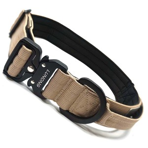 Collier pour chien professionnel réglable et rembourré avec rubans – Boucle à dégagement rapide en nylon robuste, design moderne – Équipement d'entraînement pour animaux de compagnie LUNONG - Product Image 1