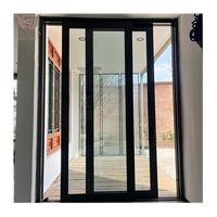 DEMEA Porte coulissante de balcon en alliage d'aluminium personnalisée Porte et fenêtre en verre trempé double couche avec porte coulissante sur rail