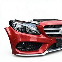 Kit carrosserie d'occasion Mercedes-Benz Classe C W205 Facelift 2015-2018 en fibre de carbone : Lame de pare-chocs avant, spoiler, diffuseur, séparateur, à visser