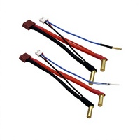 Câble de charge de batterie à coque rigide pour voiture RC et avion, angle droit 90 degrés, tête banane 4,0 mm 5,0 mm