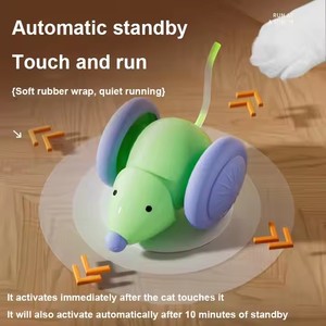 Grappige interactieve katten speeltjes, automatisch met LED lampjes, kattenmuizen speeltjes, slimme sensor, bewegende elektrische huisdier slimme muizen speeltjes - Product Image 3